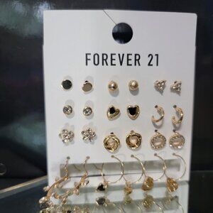 Forever 21 | Gold | Earrings | Studs | 12 Pairs